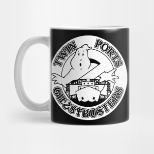 Twin Ports Ghostbusters Logo Black & White Mug